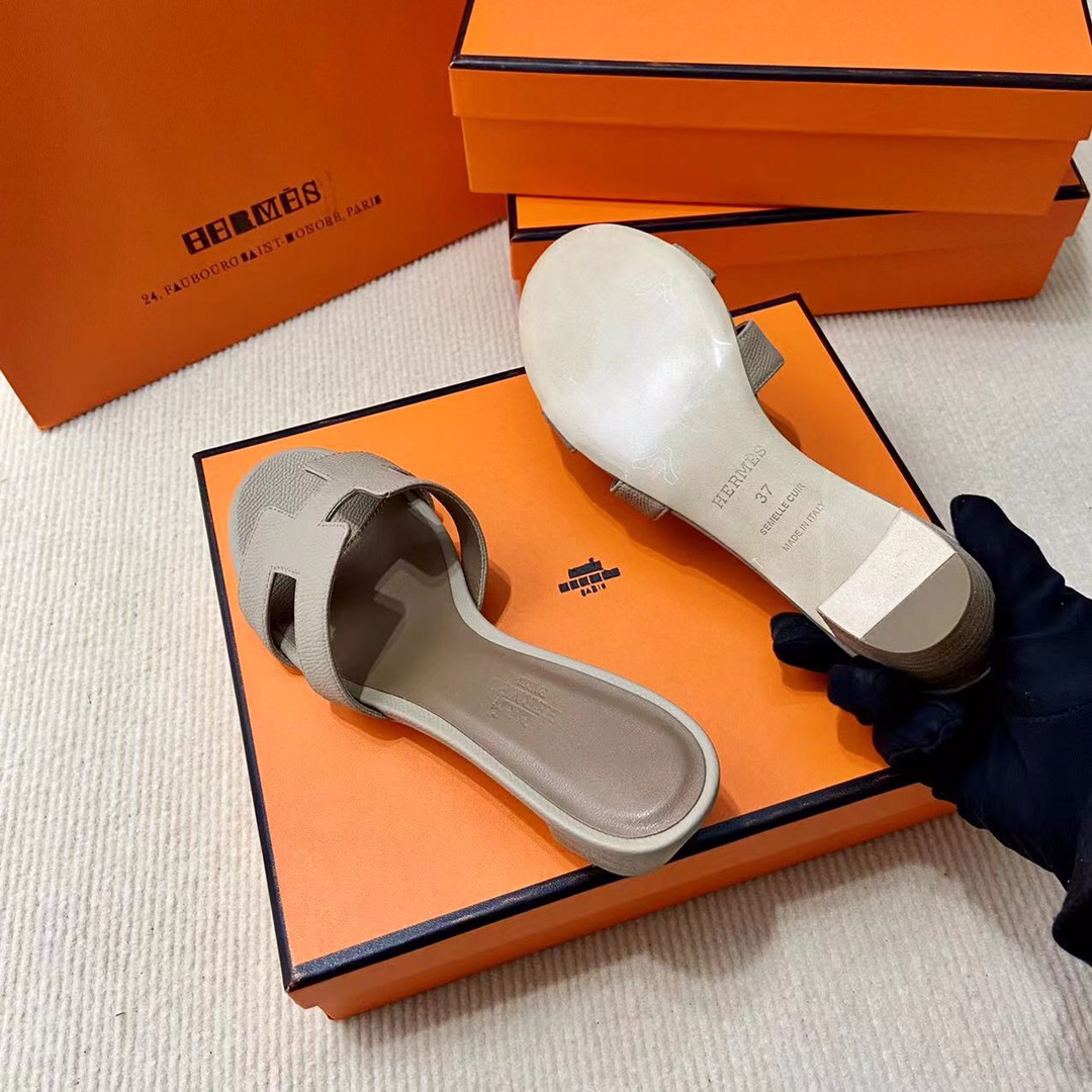 에르메스 올수공 오아시스 슬리퍼 샌들 앱송 34